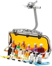 Jaegerndorfer JaegerndorferJC54500 6 Pieces Sitting Figures with Head Snowboards, 1:32 Scale, Multi-Color