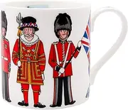 Alison Gardiner Famous Illustrator -London British Figures Fine Bone China Coffee Cup and Tea Mug - Premium Quality and Detail