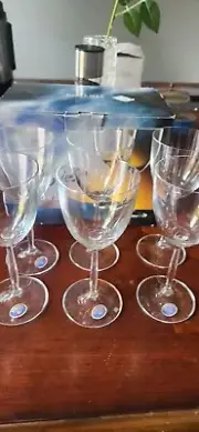 Bohemia Set of 6 Fine Lead Crystal Vivien Wine Glasses Stem Goblet 180 ml New