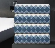 Oversized Bath Sheet 35"x70" Bathroom Towel 4 Piece Bath Towel Set Diamond Blue