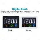 Large Digital Big Jumbo LED Wall Desk Clock With Calendar Temperature Home AU