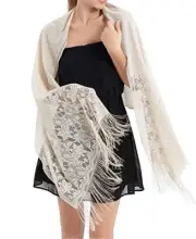 Shawls and Wraps for Evening Dresses Scarfs for Women Pashmina Wedding Beige