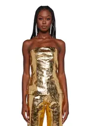 [AMYLYNN] Johanna Metallic Top