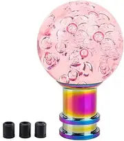 Labymos Acrylic Crystal Bubble Shift Knob Round Ball Shift Knob Transparent Gear Shifter