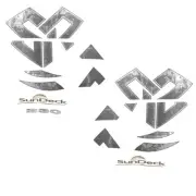 Sea Ray Sun Deck 230 Silver / Gray / Black Gold Boat Decals (Set Of 15)