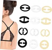 [BESPORTBLE] 12 Pack Bra Vest Cross Buckle Back Clip Bra Strap Clips Conceal Straps for Cleavage Control