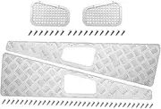 Anti-Skid Plate Intake Grille RC Upgrade Part with Screw Nuts Engine Cover Decor for Defender 1/10 RC Crawler Car, Silver