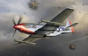 Platz 1/32 US Army Air Force P-51K Mustang w/4.5 M10 Rocket Launcher Model