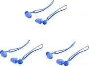 COOLHIYA 3 Pairs Silicone Swimming Ear Plugs Cord Underwater Earplugs for Diving Ergonomic Design Soft Material Noise Isolating Hanging Rope for Boys and Girls Adults