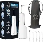 Water Flosser, Portable Cordless Water Flosser 300ML Larger Tank Water Teeth Cleaner 9 Modes, 5 Tips for Home Travel Water Teeth Cleaner (300ML, Waterproof Waterflosser)