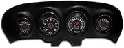 Gauge Kit, Mustang 67 Series, Fuel Level/Oil Pressure/Speedometer/Tachometer/Voltmeter/Water Temperature, Black Face, Panel Included, Mustang 1969-70, Kit (67408-01)