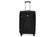 Swiss Luggage Suitcase Lightweight with 8 wheels 360 degree rolling SoftCase SN8109A-Black