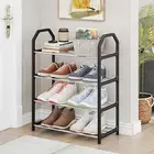 Shoe Rack Organizer Adjustable Shelf Sturdy 4-tier with Capacity for Entryway