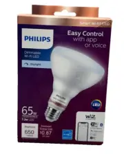 Philips Full Color LED 65W Equivalent Dimmable WiZ Connected BR30 Light Bulb