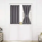 French Door Curtains for Small Window, Rod Pocket Short Front Sidelight Curtain