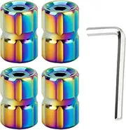 Tire Pressure Caps | Car Tire Valve Stem Caps,4X Auto Wheel Tyre Nozzle Accessories Leak-Proof for Motorcycle Truck Bike Most Vehicle