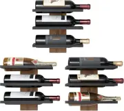 3 Tier Wall Mount Wine Rack Set (9 Bottles), Wall Mounted Wine Bottle Rack for D