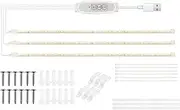 Plant Grow Light Strips for Indoor Pl Red & 3000K Sunlike Grow Lamp for Hydroponics Succulent Supplement Light 4 Dimmable Levels with 24-Hour Cycle Timing USB Plug and Play Red & Warm 50cm 3 Strips