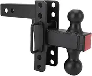Generic Adjustable Trailer Hitch, 6 Inch Drop & Rise Ball Mount Heavy Duty Tow Hitch with 2-5/16in and 2in Ball Heads, Trailer Tow Hitch with Locking Hitch Pin for Truck, 12500 Lbs GTW