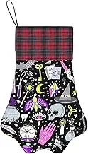 YANYU Magic Witch Witchcraft Bohemian Drawing Print 17in Christmas Pet Paw Stockings Xmas Stockings for Dogs Cats Christmas Pet Gifts