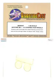 BARBR48447 1:48 BarracudaCast Spitfire Mk.I-IX Covered Hub Main Wheels