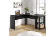 Advwin Computer Desk Table L Shaped Corner Office Desk Black