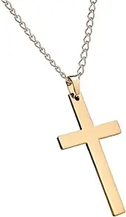 [Generic] Chain Necklaces for Men | Christian Men Pendants Rust-Proof Stainless Steel Chain Necklaces | Rotproof Hip-Pop All-Match Men Accessories Bible Pendant for Men