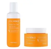 Bundle Lot 2PC New Korean TonyMoly Vital Vita 12 Cleansing Balm + Skin Toner