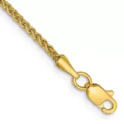 14K 10 inch 1.55mm Semi-Solid Wheat Anklet Bracelet