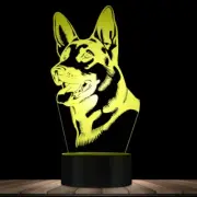 Decorative 3D German Shepherd Dog Night Light 7 LED Desk Lamp Touch Room Decor c