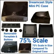 Mini PC Case For Mini PC Motherboard - Dreamcast Style Case 75% Scale 3D Printed