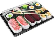[Rainbow Socks] Woman Man Sushi Socks Box Tamago Tuna 3x Maki - 5 Pairs