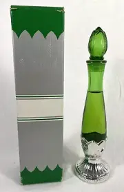 NEW NOS Vintage Avon Empire Green Bud Vase Bottle 3oz Imperial Garden Perfume