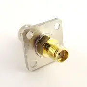 BNC Female to SMA Female 18.5mm Flange Panel Mount RF Connector Straight Adapter