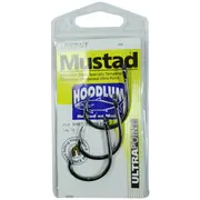 Mustad Hoodlum Pre Pack Chemically Sharpened Fishing Hook Sizes 1/0 to 11/0