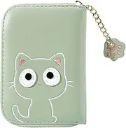 [LIFKOME] Kitten Design Pop up Wallet Card Holder Keychain Small Change Purse for Girls