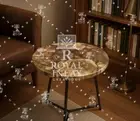 15"Petrified Wood corner Table | Round Accent Table,centre Table,side table