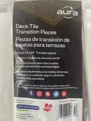 Aura Deck Tile Transition Pieces - Walnut