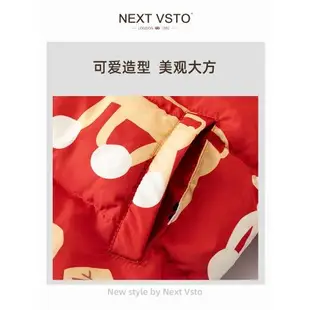 英國NEXT VSTO女童羽絨服冬季新款女寶寶90白鴨絨保暖拜年服外套