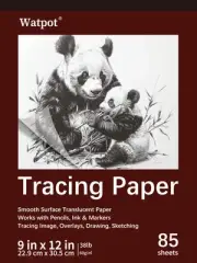 Tracing Paper 9x12 inch, 85 Sheets Translucent Tracing Paper Pad, 38lb/60gsm ...