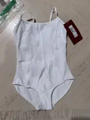 Bloch M207C WHITE CAMISOLE LEOTARD SIZE 8-10