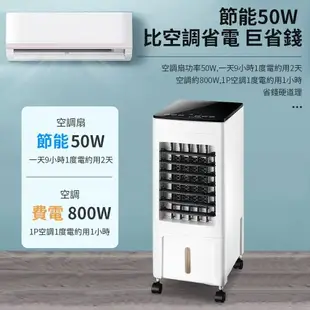 【沃爾VOLER】水冷扇 移動式冷氣 80L雙水箱製冷空調扇 LED遠程觸屏遙控定時冷風機 工業家用商用水冷氣扇110V（保固兩年 售後無憂）