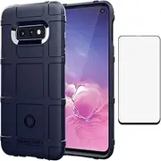 Asuwish Phone Case for Samsung Galaxy S10e with Tempered Glass Screen Protector Cover and Slim Thin Hard Mobile Film Cell Accessories Protective Glaxay S 10e Gaxaly 10se Galaxies Se10 Women Men Blue