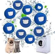 10 Pcs Pet Hair Remover for Laundry, Laundry Pet Hair Catcher, Washing Machine Hair Catcher, Washing Balls Dryer Balls for Clothing Dog Cat Pet Fur Remover