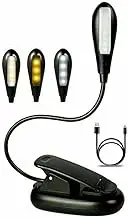 Costcom 7 LED Reading Light USB Rechargeable Clip On Book Lamp Stand Light