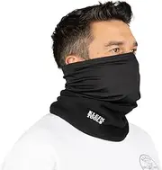 Klein Tools 60466 Neck and Face Warming Gaiter, Double-Layered Half-Band, Black, One Size fits Most, Large