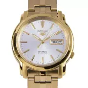 Seiko 5 Sport Automatic SNKK74K1 Gold Stainless Steel White Dial Men's Watch