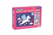 Mudpuppy Level Up Kids Children 4 Jigsaw Puzzle Game Toy Set Unicorn 3y+