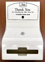 Fido House Grab-N-Go Pet Dog Waste Bag Dispenser Metal Wall-Mount Lockable BEIGE