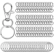 100pcs Rotating Keychain with Lobster Clasp, Key Ring for Bags and Accessories, Pet Leash Hook Set, Keychain Pendant Decoration